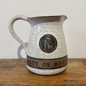 KEESHOND BEST OF BREED '94 Earthworks Pottery Handcrafted Stoneware Pitcher RARE